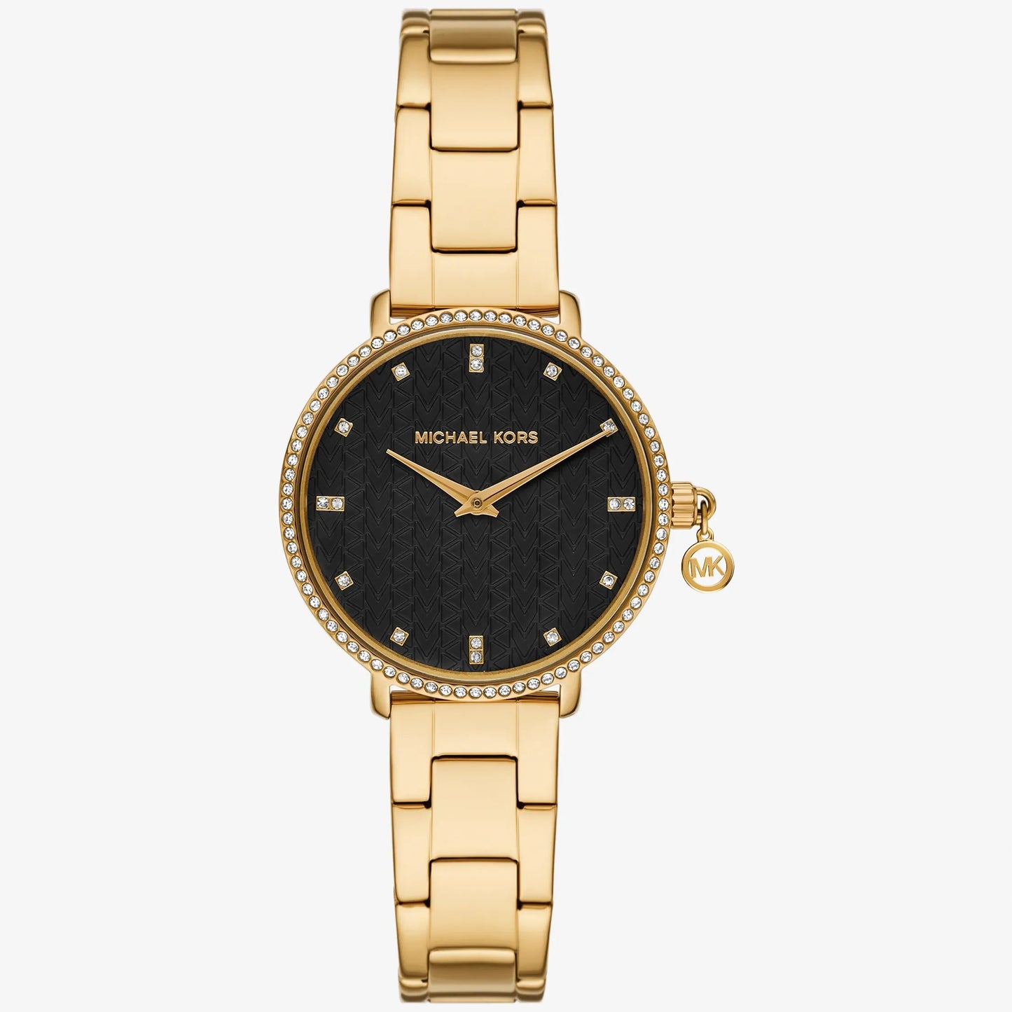 Michael Kors Mini Pyper Pavé Ladies Gold Stainless Steel Watch