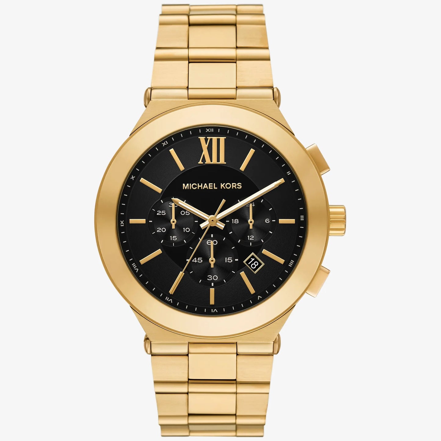 OVERSIZED BILLIE GENTS GOLD STAINLESS STEEL MICHAEL KORS WATCH