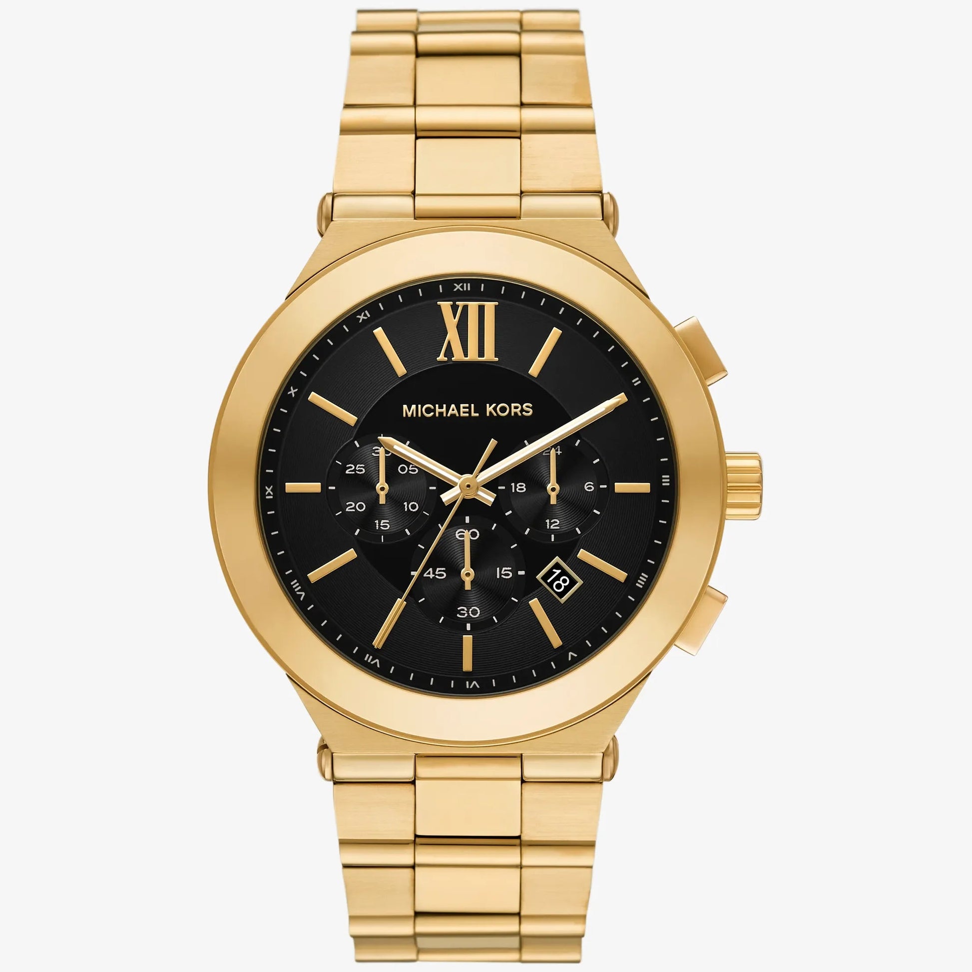 OVERSIZED BILLIE GENTS GOLD STAINLESS STEEL MICHAEL KORS WATCH