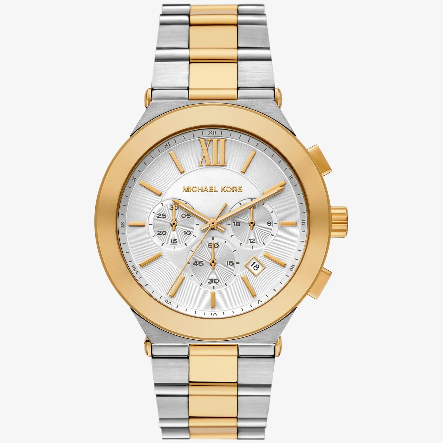 OVERSIZED BILLIE GENTS TWO-TONED STAINESS STEEL MICHAEL KORS WATCH