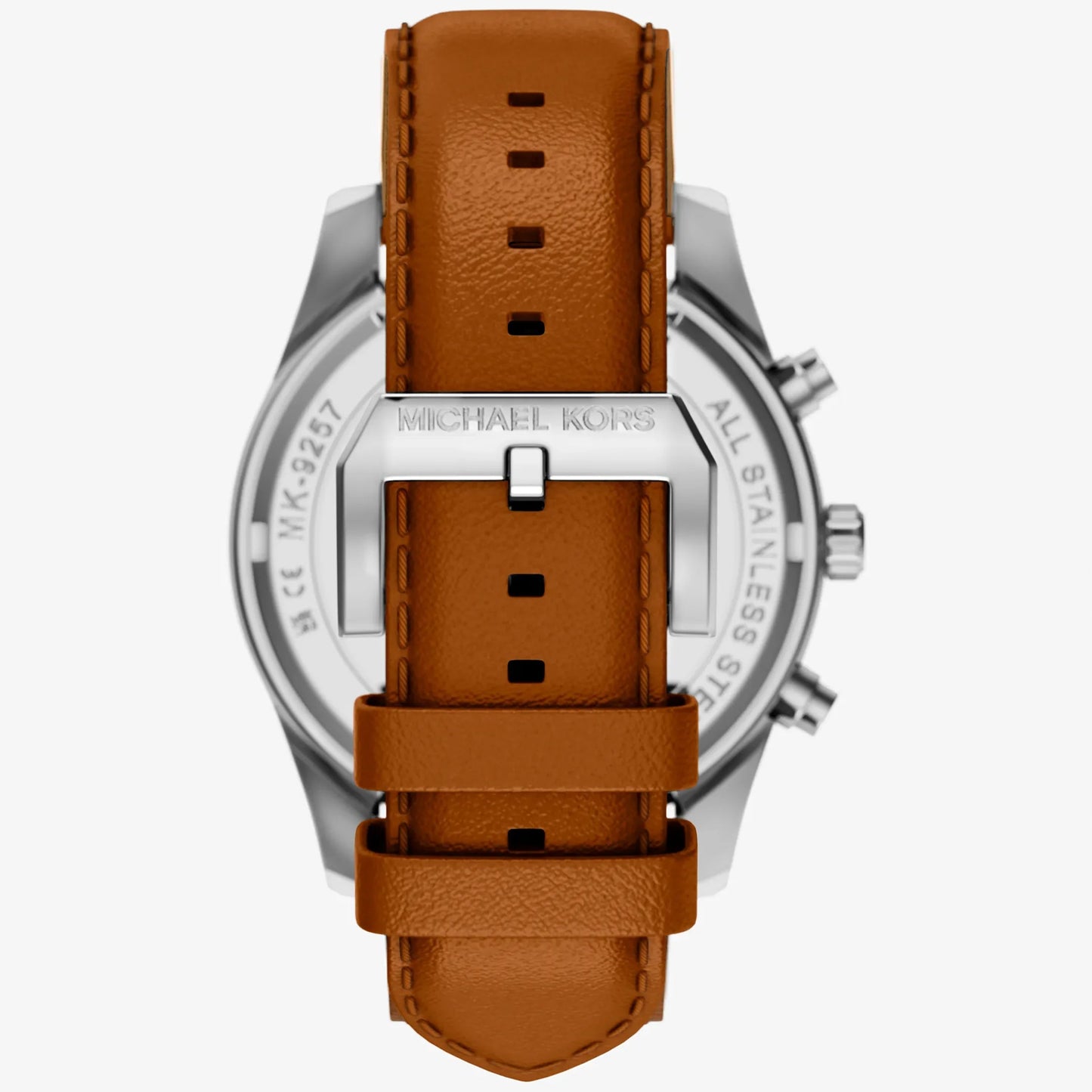 MK OVERSIZED LEXINGTON GENTS BROWN LEATHER WATCH