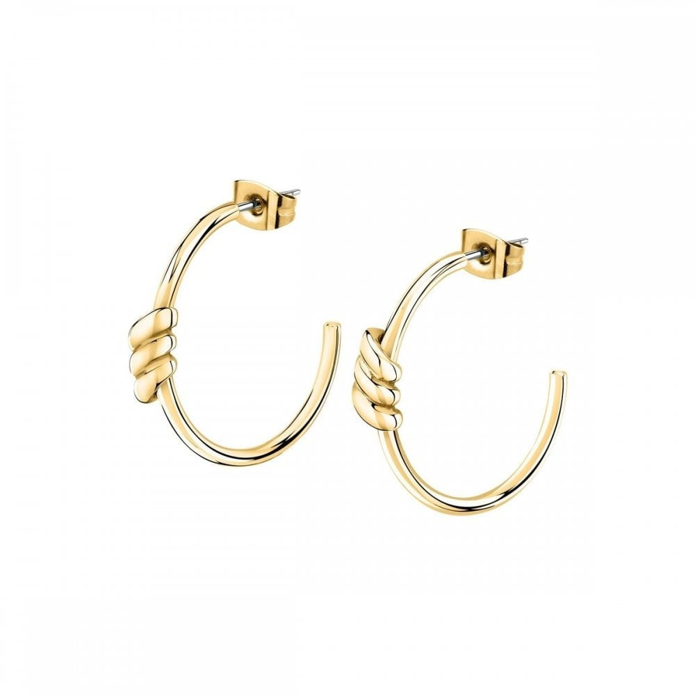 MORELLATO 18k GOLD PLATED TORCHON ∅24MM HOOP EARRINGS