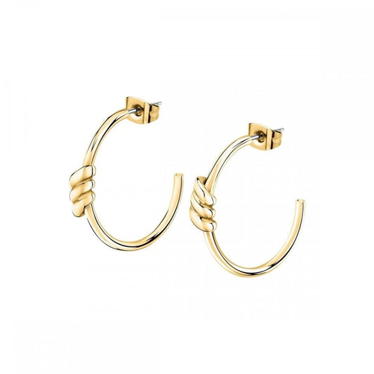 MORELLATO 18k GOLD PLATED TORCHON ∅24MM HOOP EARRINGS
