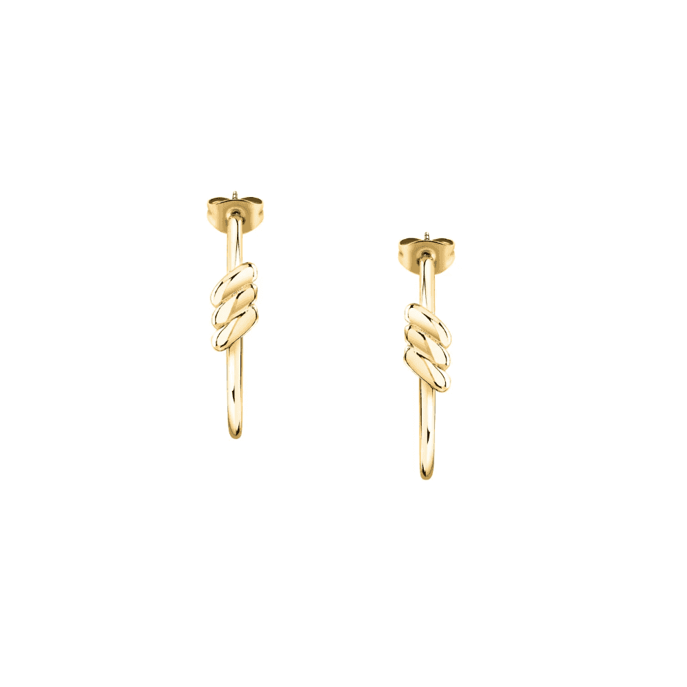 MORELLATO 18k GOLD PLATED TORCHON ∅24MM HOOP EARRINGS