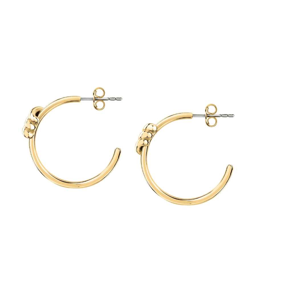 MORELLATO 18k GOLD PLATED TORCHON ∅24MM HOOP EARRINGS