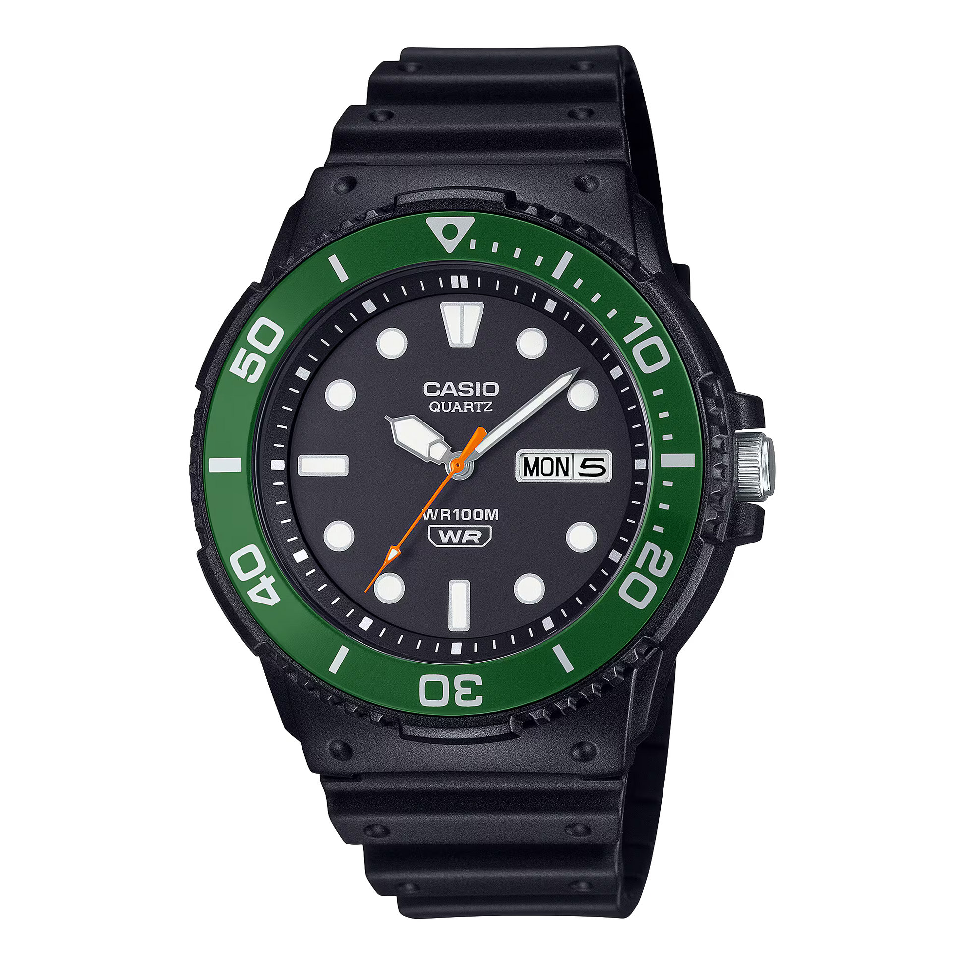 CASIO VINTAGE BLACK DIAL BLACK RESIN STRAP WATCH