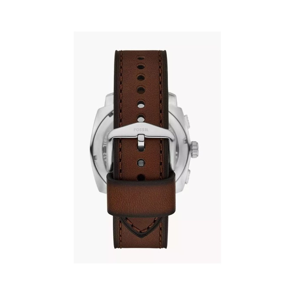 Machine Chronograph, Green Dial, Gents Brown Leather Watch