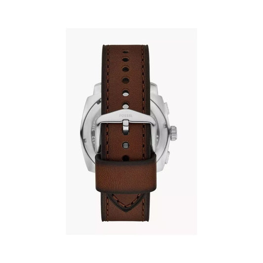 Machine Chronograph, Green Dial, Gents Brown Leather Watch