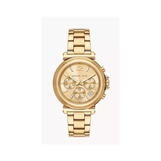 Maren, Oversized Chronograph Ladies Gold Stainless Steel Watch