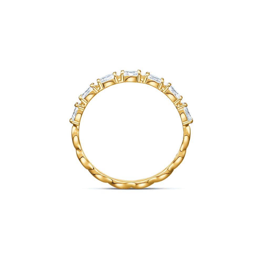 Matrix Vittore ring, Marquise cut, White, Gold-tone plated