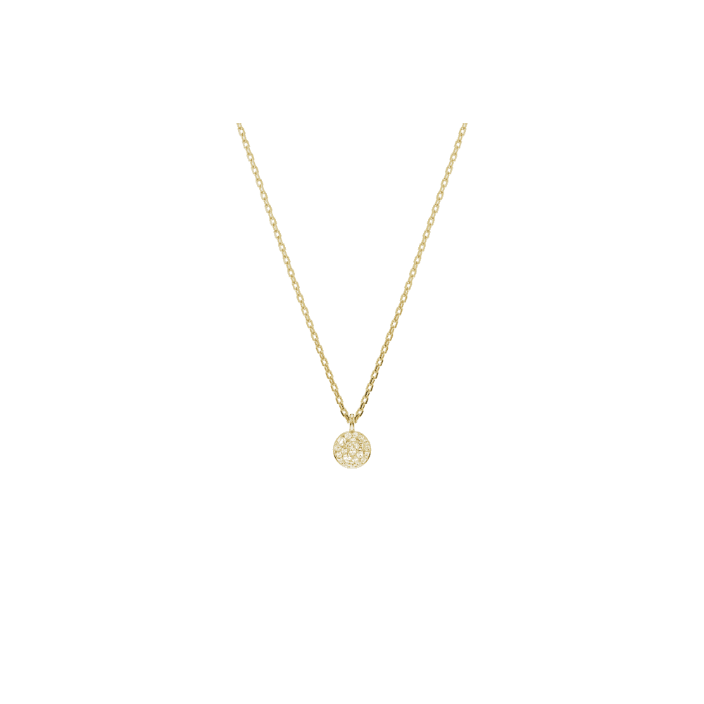 Meteora layered pendant, White, Gold-tone plated