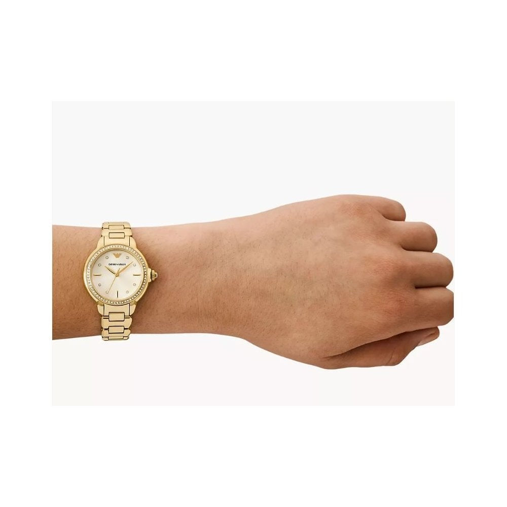 Mia, Three-Hand, Ladies Gold-Tone Stainless Steel Watch