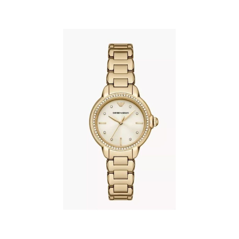 Mia, Three-Hand, Ladies Gold-Tone Stainless Steel Watch