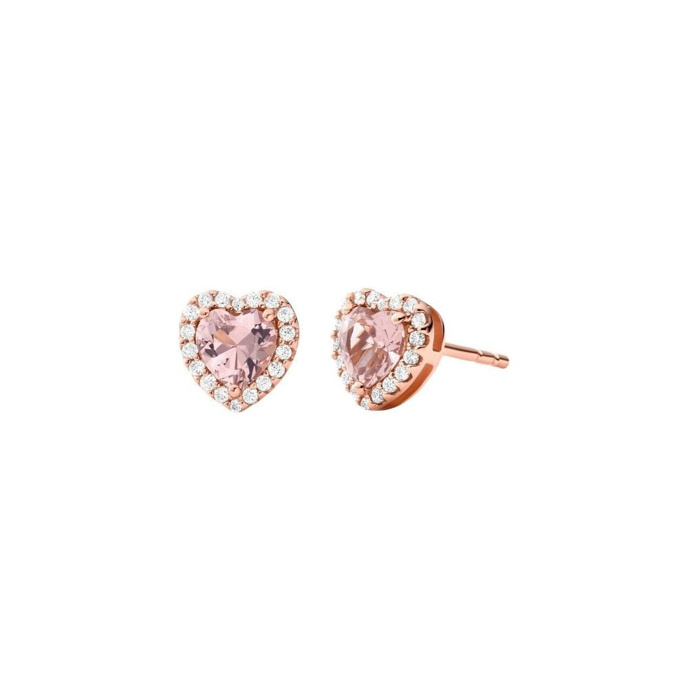 Michael Kors 14K Rose Gold-Plated Sterling Silver Heart-Cut Stud Earrings