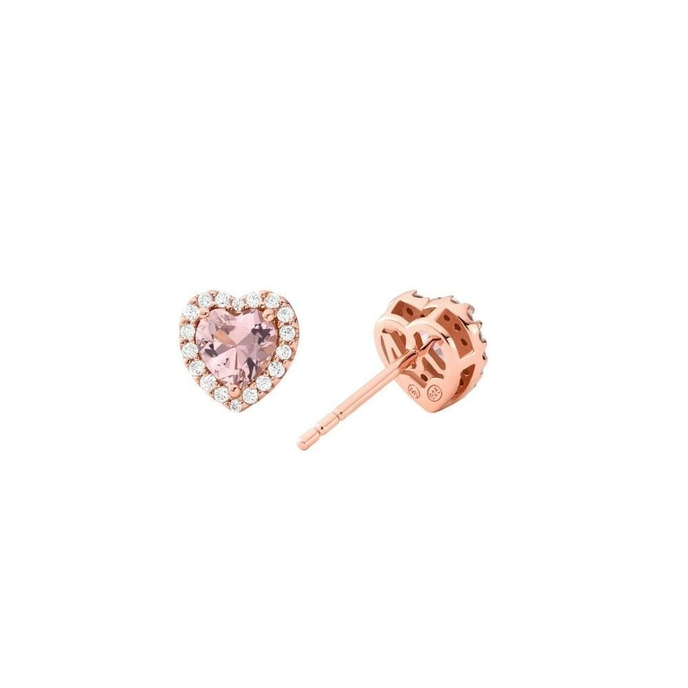 Michael Kors 14K Rose Gold-Plated Sterling Silver Heart-Cut Stud Earrings