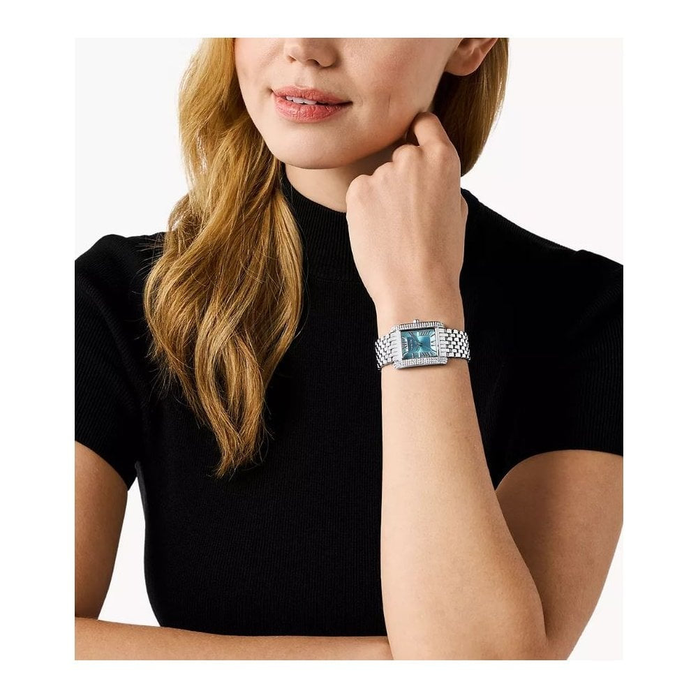 Michael Kors Emery, Three-Hand, Light Blue Dial, Ladies Stainless Steel Watch