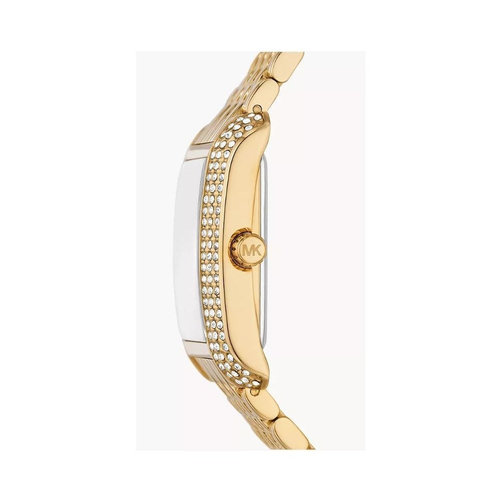 Michael Kors Emery, Three-Hand, Olive Green Dial, Ladies Gold-Tone Stainless Steel Watch