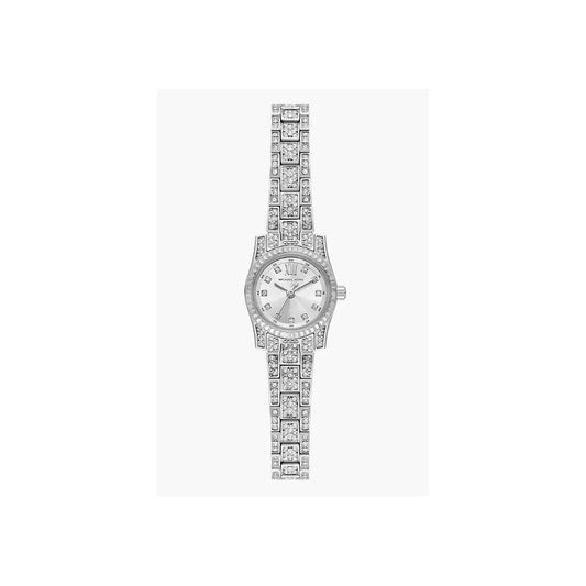 Michael Kors Lexington, Cubic Zirconia, Three-Hand. Ladies Stainless Steel Watch
