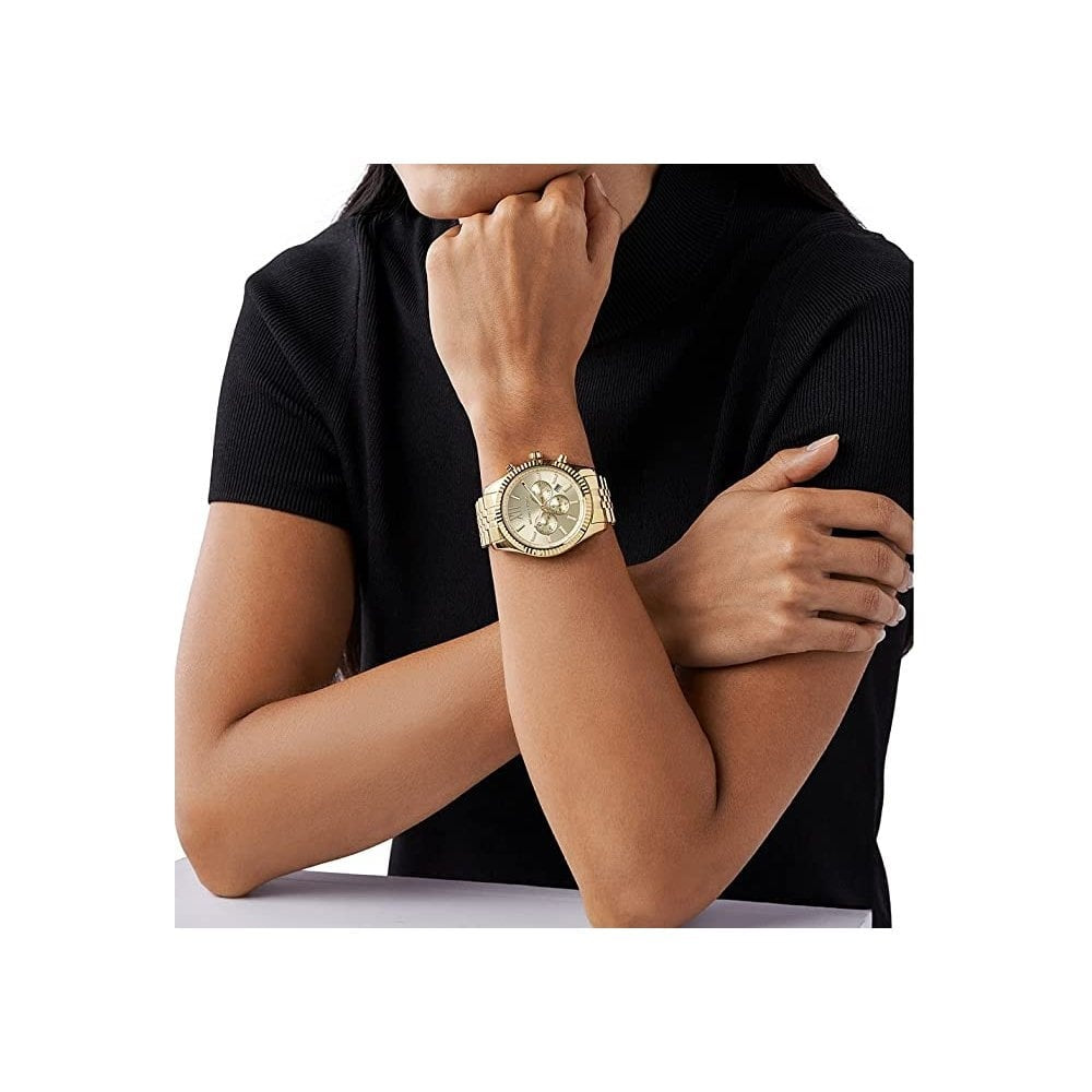 Michael Kors Lexington Gold-Tone Stainless Steel Watch