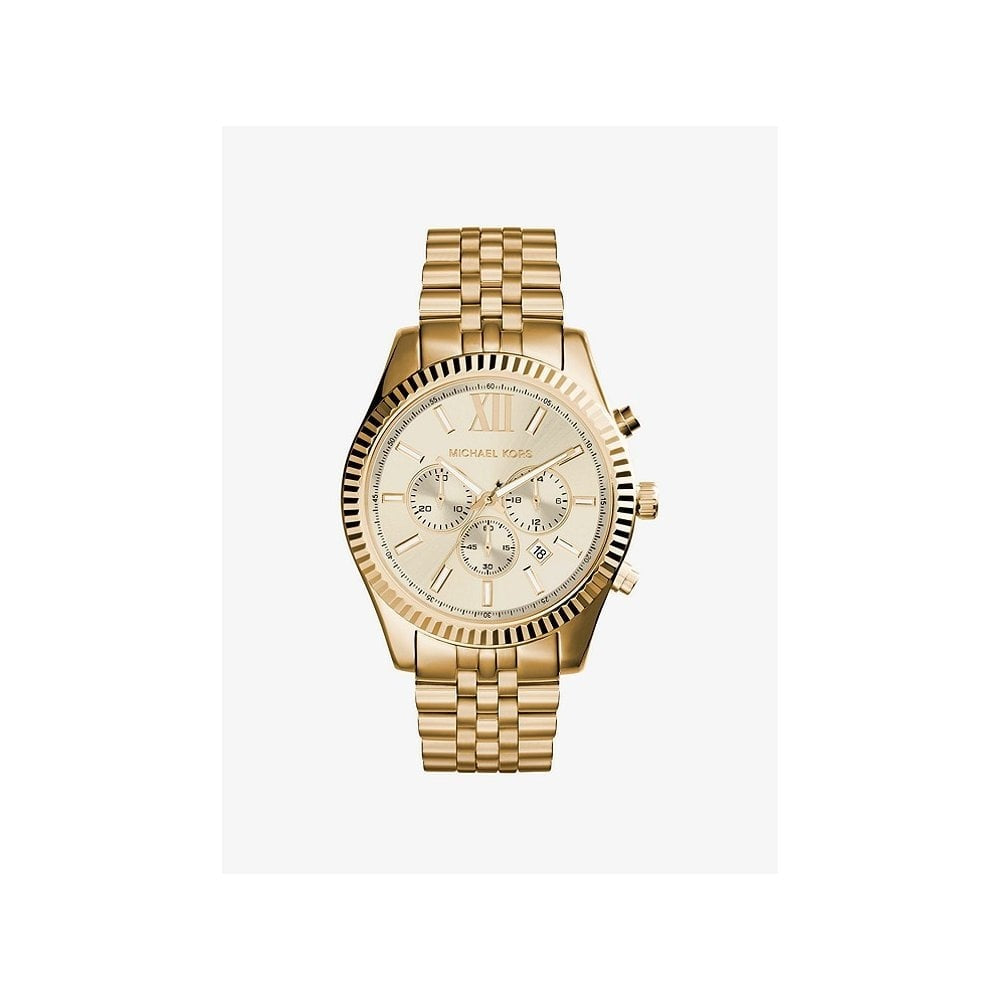 Michael Kors Lexington Gold-Tone Stainless Steel Watch