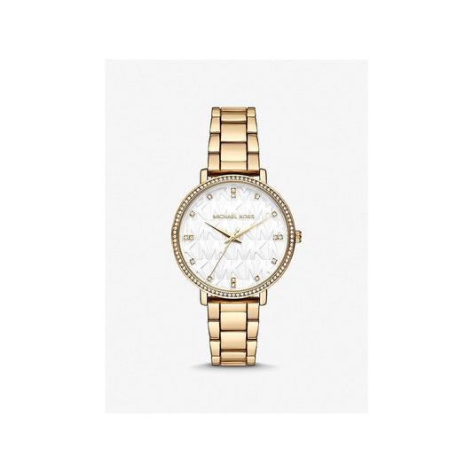 Michael Kors Pyper Gold Tone Embossed Watch