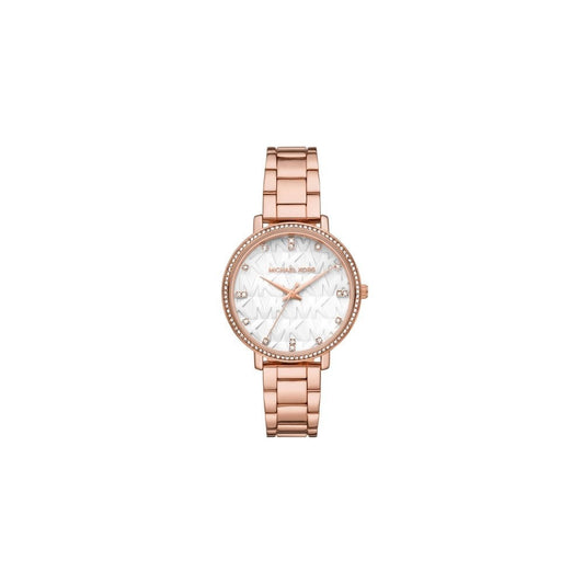 Michael Kors Pyper Three-Hand Rose Gold Tone Alloy Watch