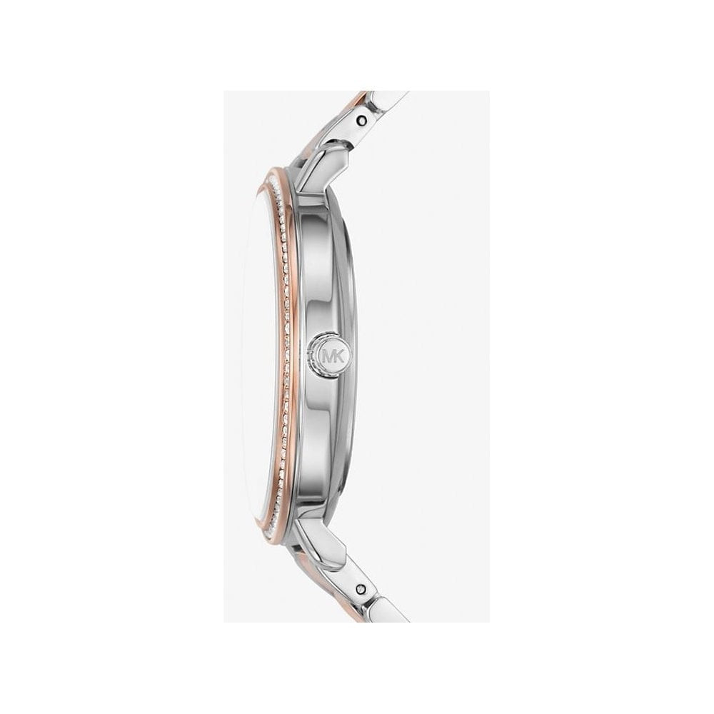 Michael Kors Pyper, Three-Hand, Two-Toned Ladies Stainless Steel Watch