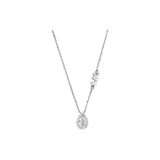 Michael Kors Sterling Silver Pear-Shaped Pendant Necklace
