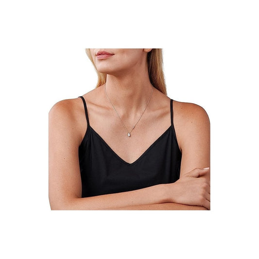 Michael Kors Sterling Silver Pear-Shaped Pendant Necklace