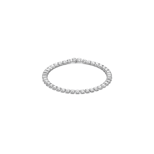 Millenia necklace, Octagon cut, White, Rhodium plated