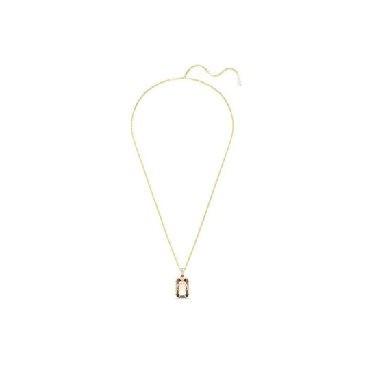 Millenia pendant Octagon cut, Caramel, Gold-tone plated