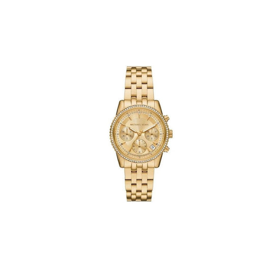 Mini Ritz, Chronograph, Pavé, Ladies Gold-Tone Watch