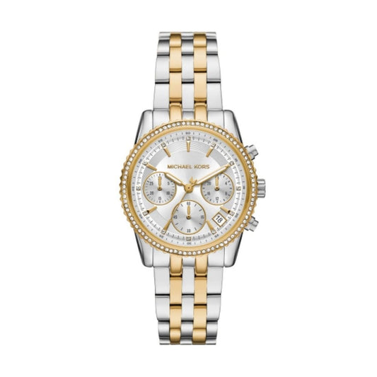 Mini Ritz, Chronograph, Pavé, Ladies Two-Tone Stainless Steel Watch