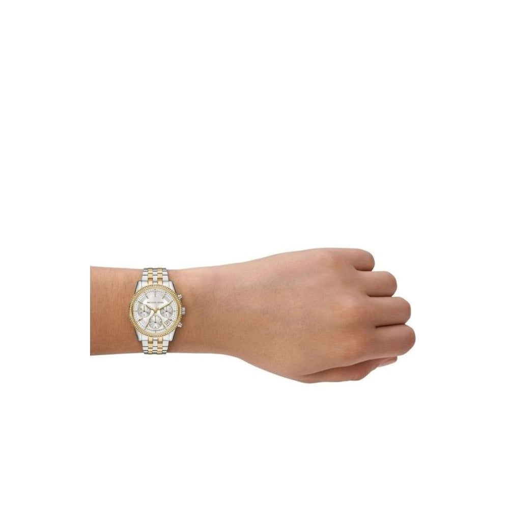 Mini Ritz, Chronograph, Pavé, Ladies Two-Tone Stainless Steel Watch
