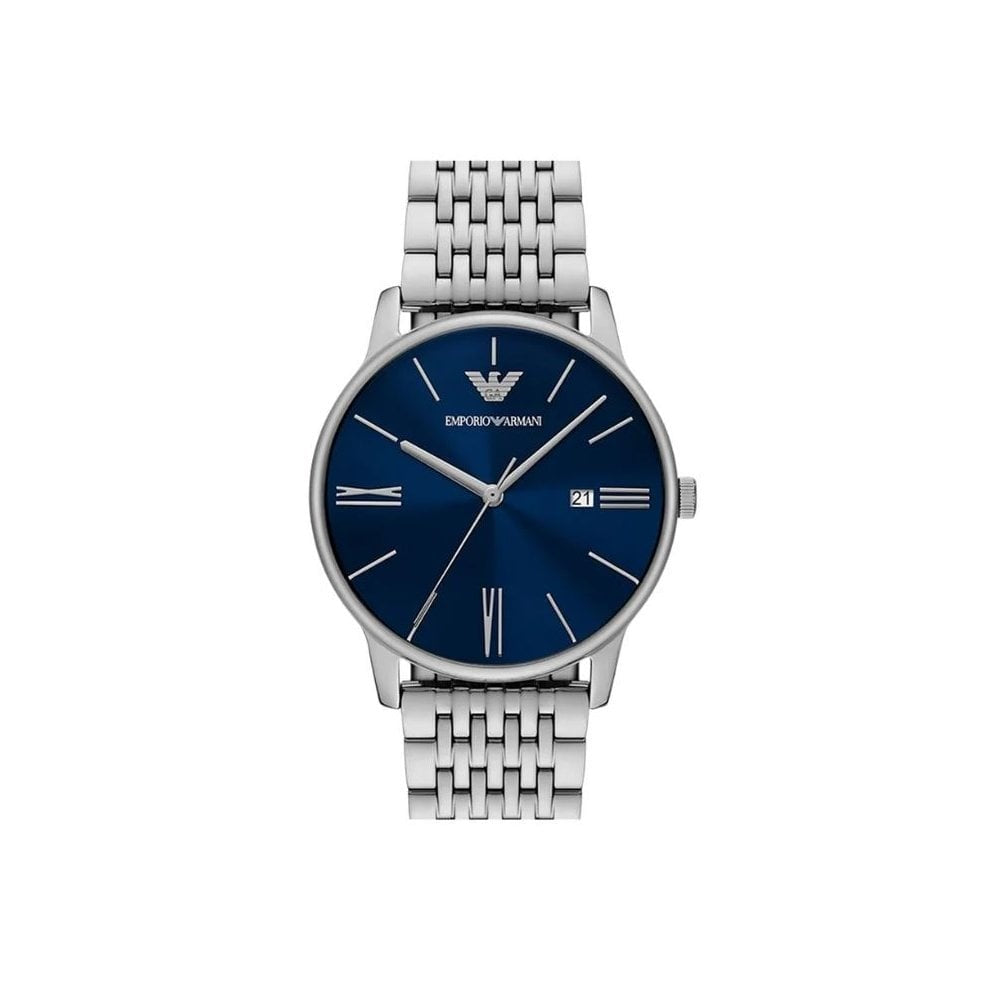 Minimalist, Blue Dial Gents Stainless Steel Watch