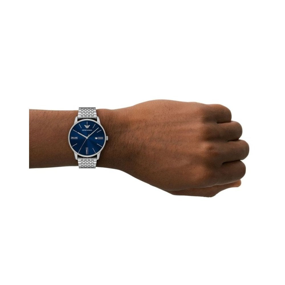 Minimalist, Blue Dial Gents Stainless Steel Watch