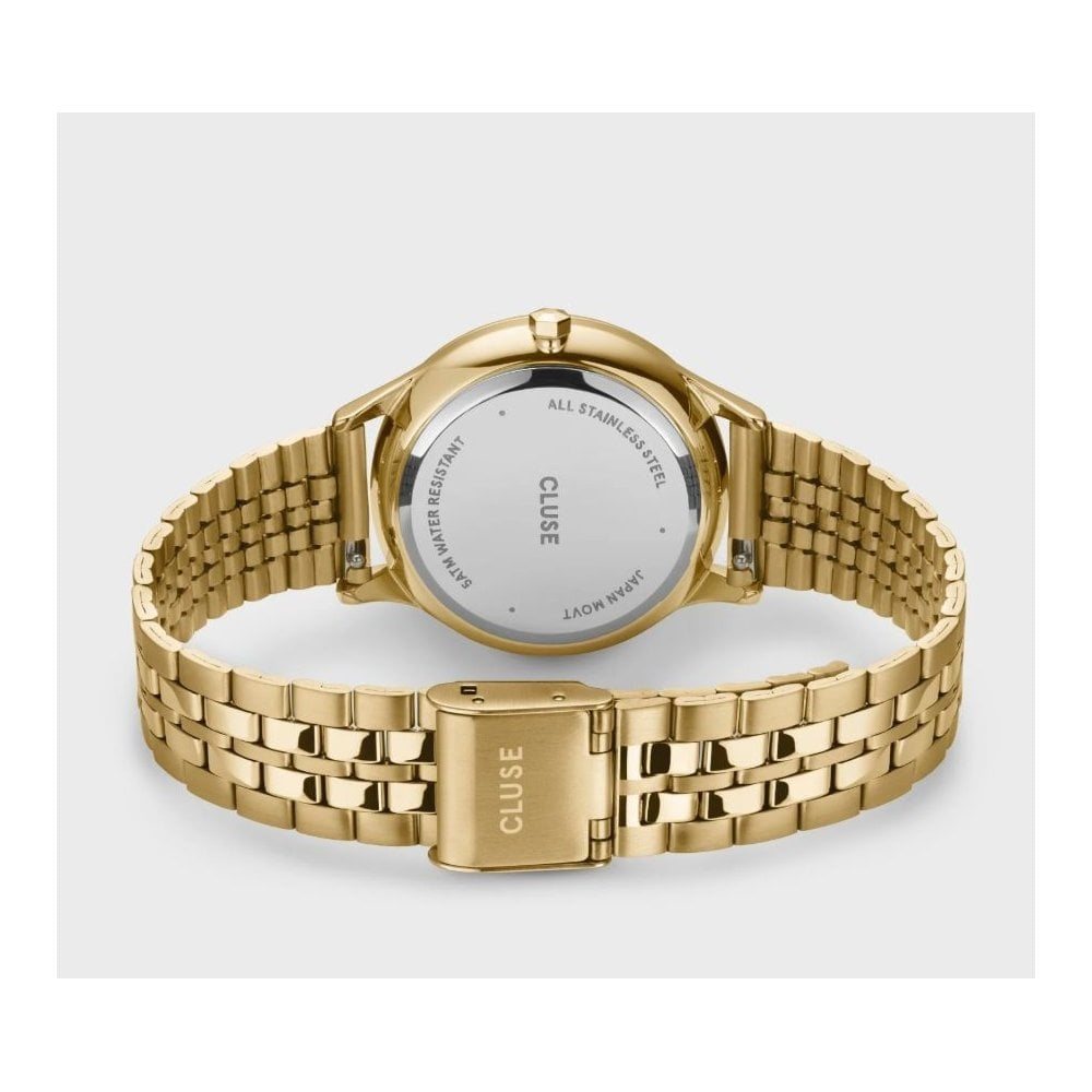 Minuit, Chronograph, Sage Green Dial Ladies Gold Stainless Steel Watch