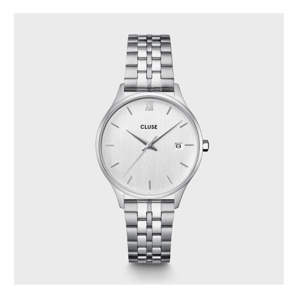 Minuit Date, Silver Dial, Ladies Stainless Steel Watch