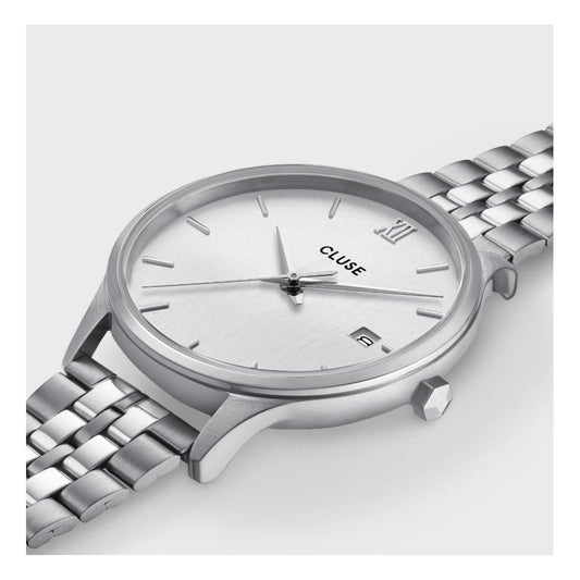 Minuit Date, Silver Dial, Ladies Stainless Steel Watch