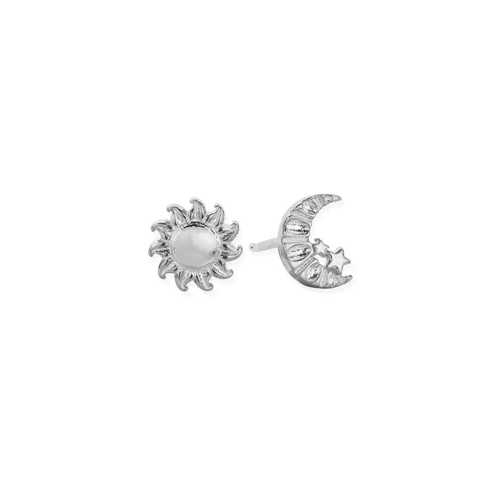 Moon And Sun Stud Earrings