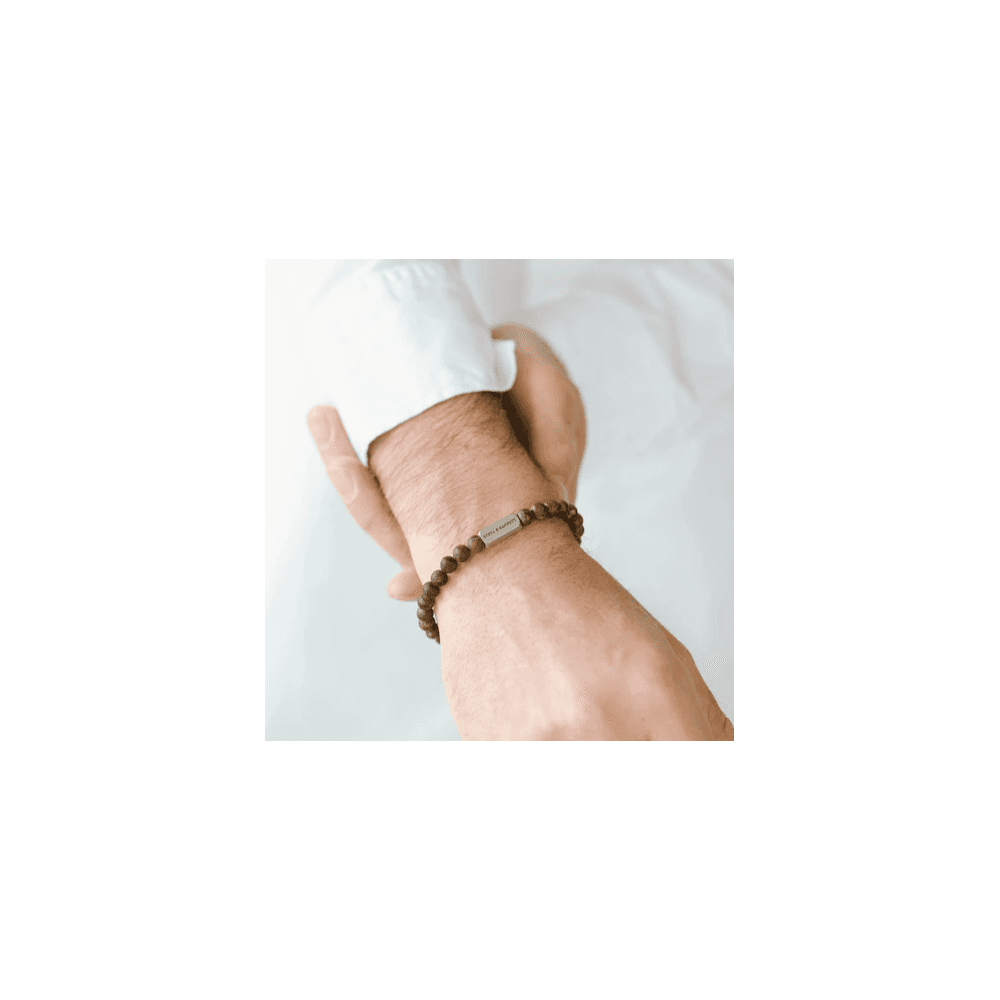 NATURAL NED MATTE BRONZITE 6MM ROUND GEMSTONE BRACELET