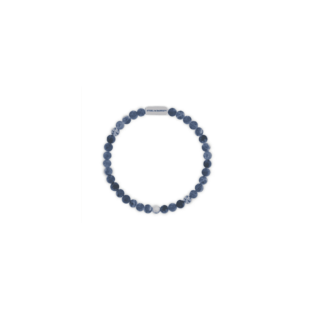 NATURAL NED MATTE SODALITE 6MM ROUND GEMSTONE BRACELET