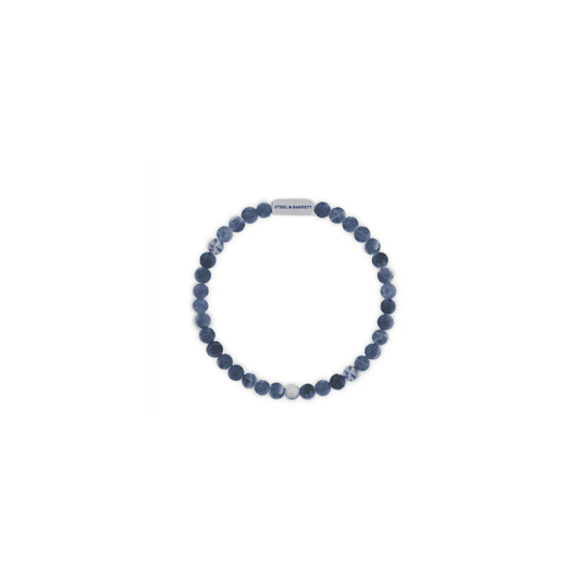 NATURAL NED MATTE SODALITE 6MM ROUND GEMSTONE BRACELET
