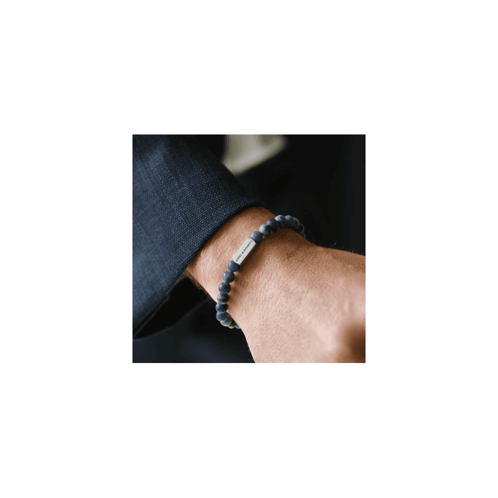 NATURAL NED MATTE SODALITE 6MM ROUND GEMSTONE BRACELET