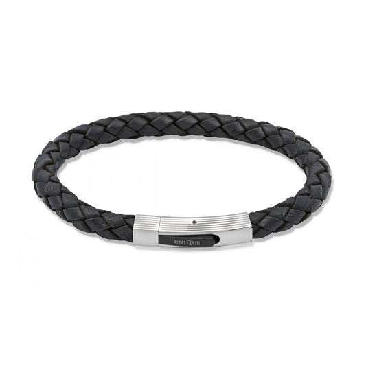 NAVY LEATHER BRACELET