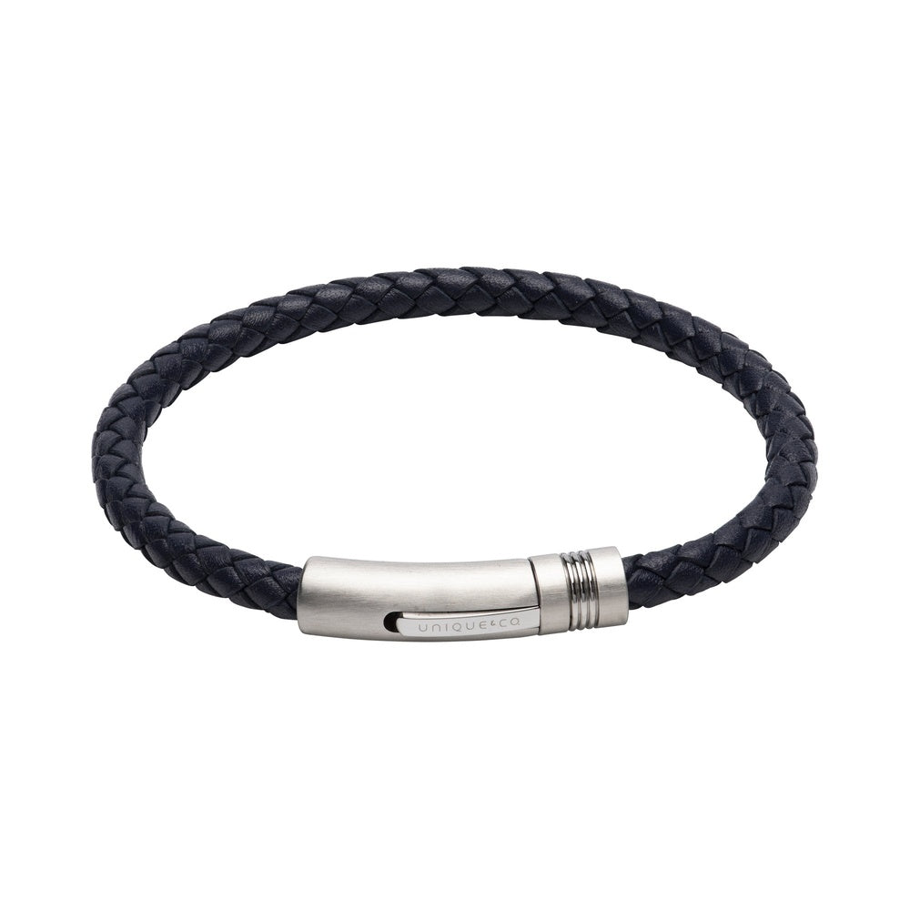 NAVY LEATHER BRACELET