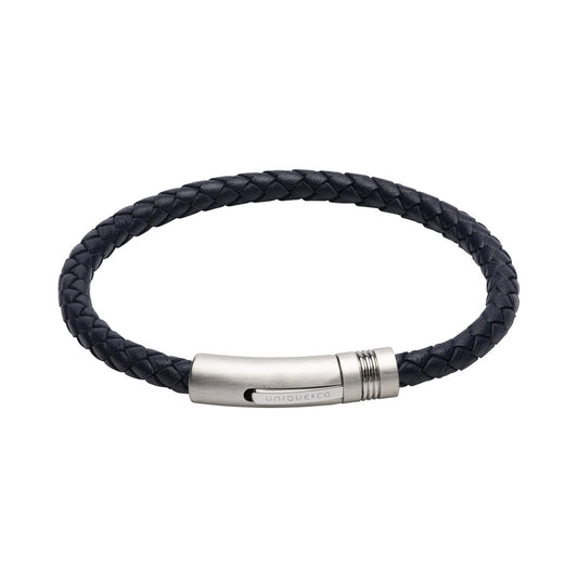 NAVY LEATHER BRACELET