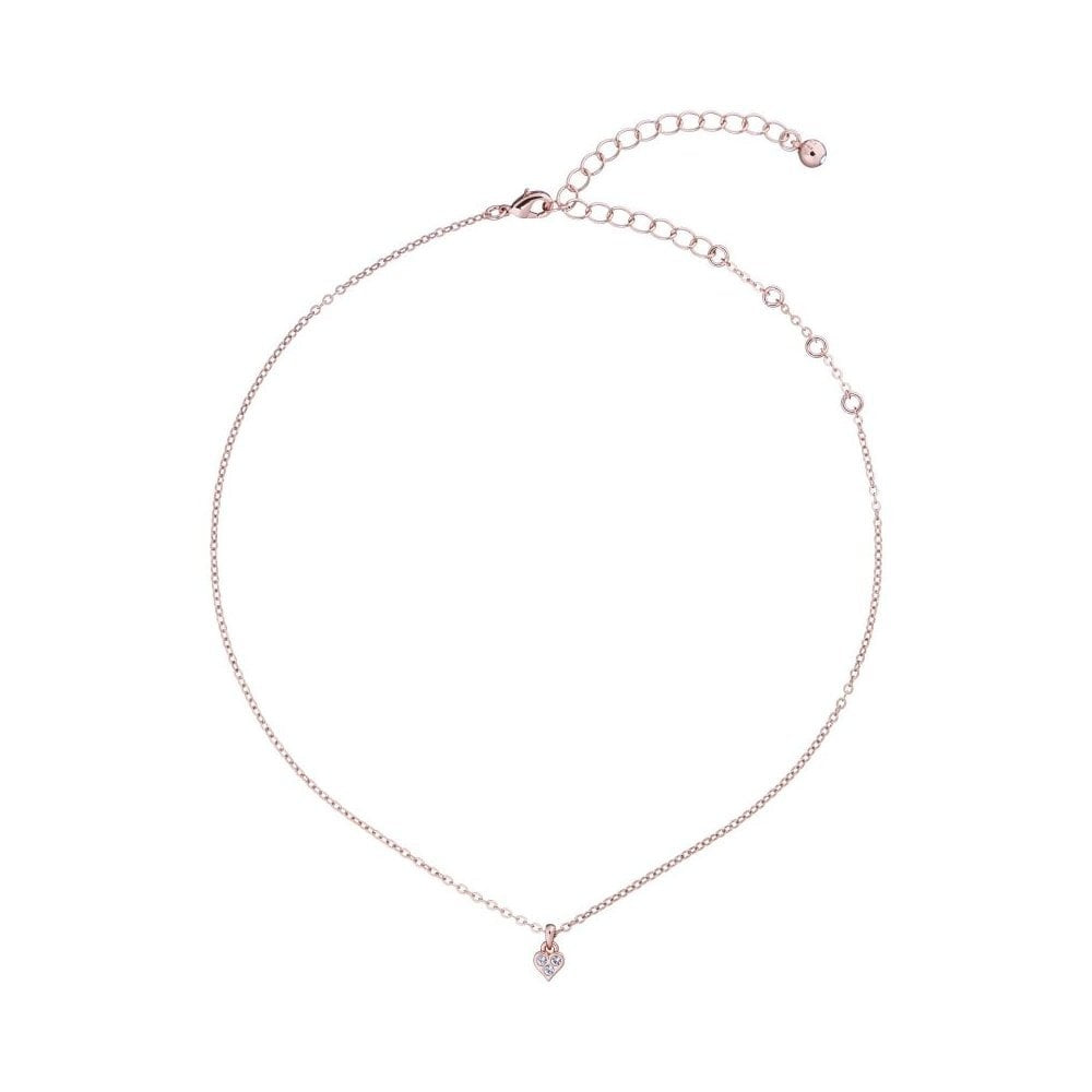 NEMARRA ROSE GOLD PLATED NANO HEART CHOKER PENDANT