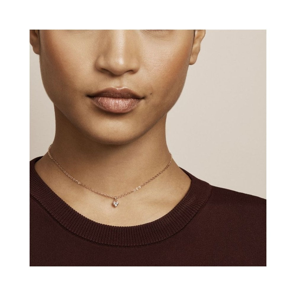 NEMARRA ROSE GOLD PLATED NANO HEART CHOKER PENDANT