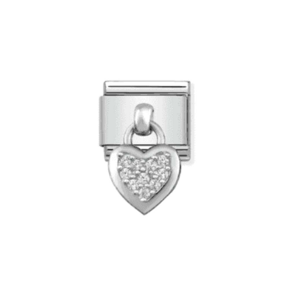 NOMINATION CZ HEART CHARM
